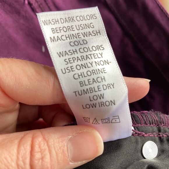 Woman Within 24WP 90's Spring Colorful Plum Sexy Tapered Leg Stretch Denim Jeans - Picture 8 of 8